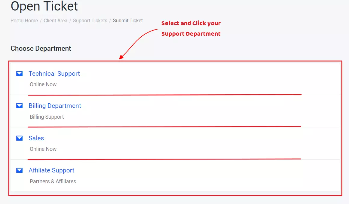 How to open support ticket