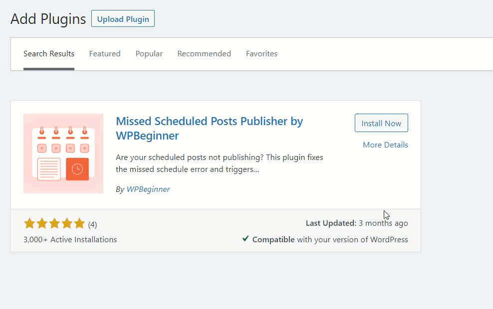 install scheduled posts by wpbeginner