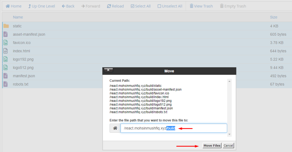 কিভাবে সিপ্যানেল এ React Application হোস্ট করবেন? 8 Screenshot 26